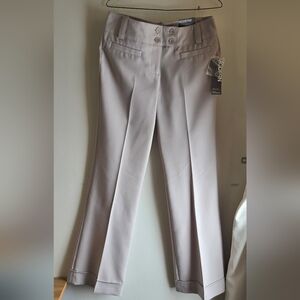 NWT SUZY SHIER Womens Beige Bootcut Dress Pants